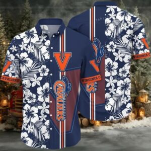 NCAA Virginia Cavaliers Flower Hawaiian Shirt Outfit 3D Shirt, Virginia Cavaliers Football