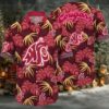 NCAA Washington State Cougars Flower Custom Button Up Hawaiian Shirt