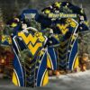 NCAA West Virginia Mountaineers Flower Hawaiian Shirt 3D Shirt