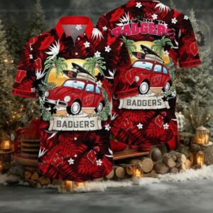 NCAA Wisconsin Badgers Flower Cheap Hawaiian Shirt