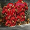 NCAA Wisconsin Badgers Flower Cheap Hawaiian Shirt