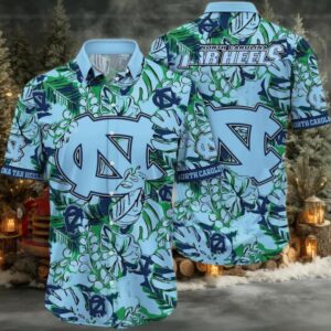 North Carolina Tar Heels NCAA Flower Cheap Hawaiian Shirt
