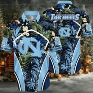 North Carolina Tar Heels NCAA Flower Hawaiian Shirt