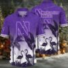 Northwestern Wildcats NCAA Flower Hawaiian Shirt Outfit 3D Shirt Northwestern Wildcats