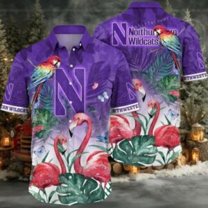 Northwestern Wildcats NCAA Flower Hawaiian Shirt