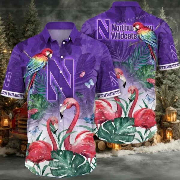 Northwestern Wildcats NCAA Flower Hawaiian Shirt