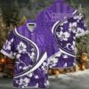 Northwestern Wildcats NCAA Flower Button Up Hawaiian Shirt