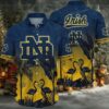 Notre Dame Fighting Irish NCAA Flower Custom Cheap Hawaiian Shirt