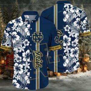 Notre Dame Fighting Irish NCAA Flower Hawaiian Shirt