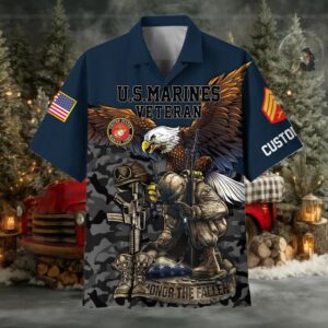 Official Custom USMC Hawaiian Shirt BPVC404302