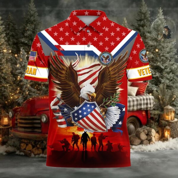 Official Eagle US Veteran Polo And Hawaii Shirt NPVC201202