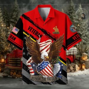 Official Honor The Fallen US Veteran Polo And Hawaii Shirt NPVC091102