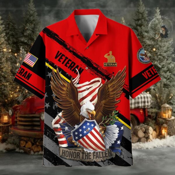 Official Honor The Fallen US Veteran Polo And Hawaii Shirt NPVC091102