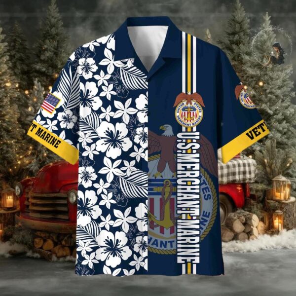 Official US Merchant Marine Hawaiian Shirt BPVC12051