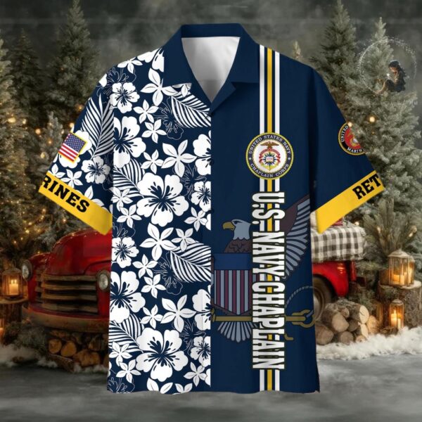 Official US Navy Chaplain Retired Hawaiian Shirt BPVC290511