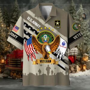 Official US Veterans Hawaii Shirt, Gifts For Dad, For Husband Veteran BPVC080701