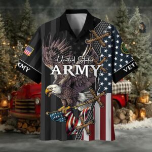 Official US Veterans Hawaiian Shirt, Gifts For Veterans Day