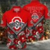 Ohio State Buckeyes NCAA Flower Cheap Hawaiian Shirt 3D Shir