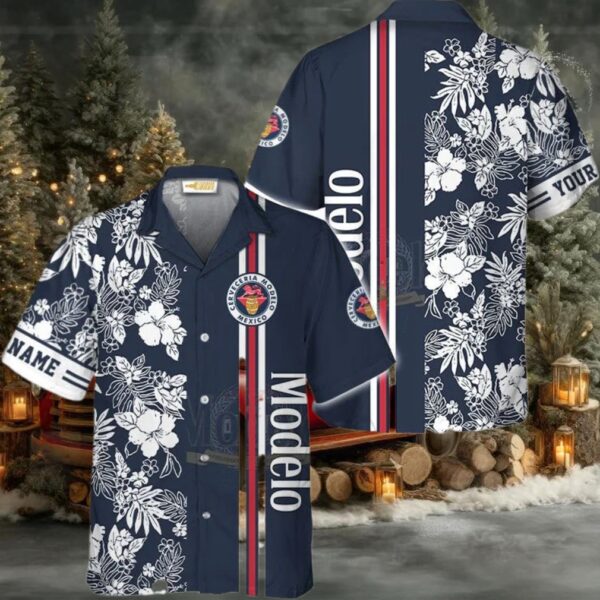 Personalized Modelo Floral Aloha Hawaiian Shirt