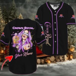 Personalized The Girl Like Crown Royal Baseball Jersey