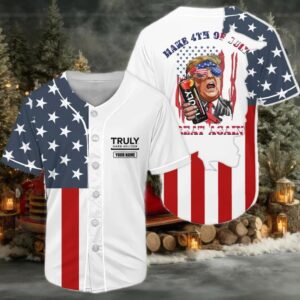 Personalized Truly Hart Seltzer Donald Trump Independence Day Baseball Jersey