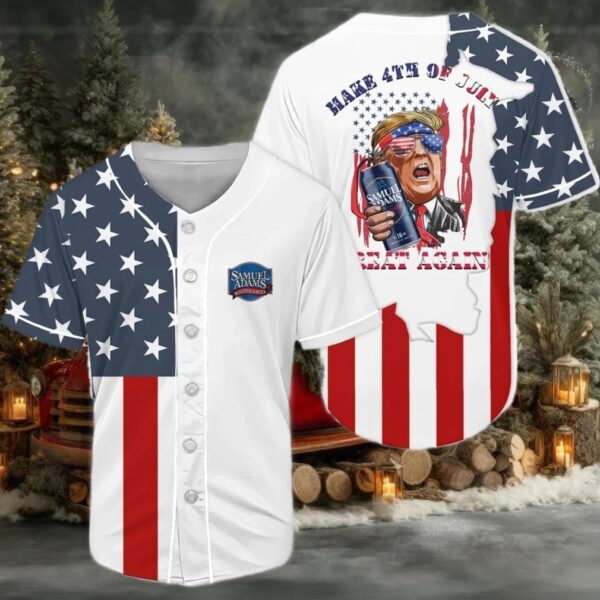 Samuel Adam Donald Trump Independence Day Baseball Jersey