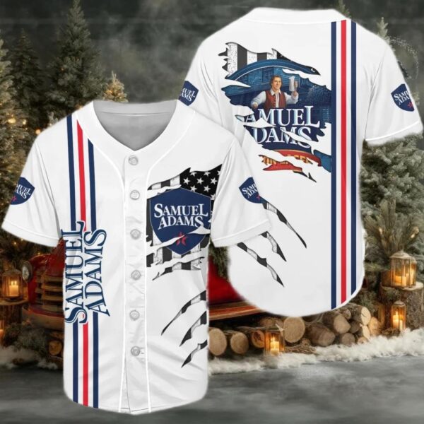 Samuel Adams Claw Scratches Baseball Jersey