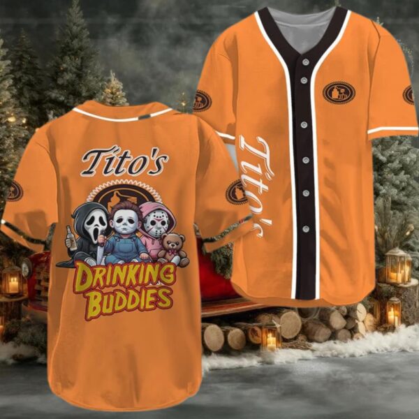 Tito’s Halloween Drinking Buddies Baseball Jersey