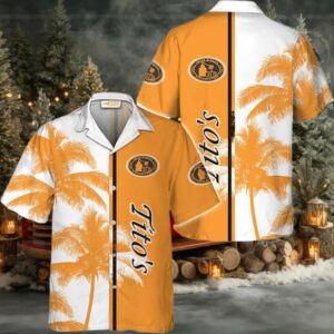 Tito’s Vodka Island Palm Tree Hawaiian Shirt
