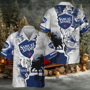 Tropical Torn Paper Samuel Adams Hawaiian Shirt