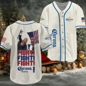 Trump Fight Fight Fight Corona Extra Baseball Jersey