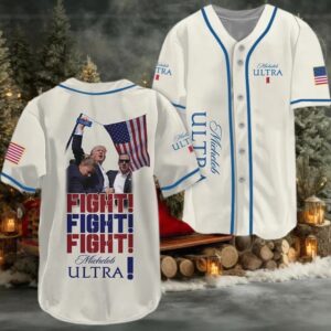Trump Fight Fight Fight Michelob Ultra Baseball Jersey