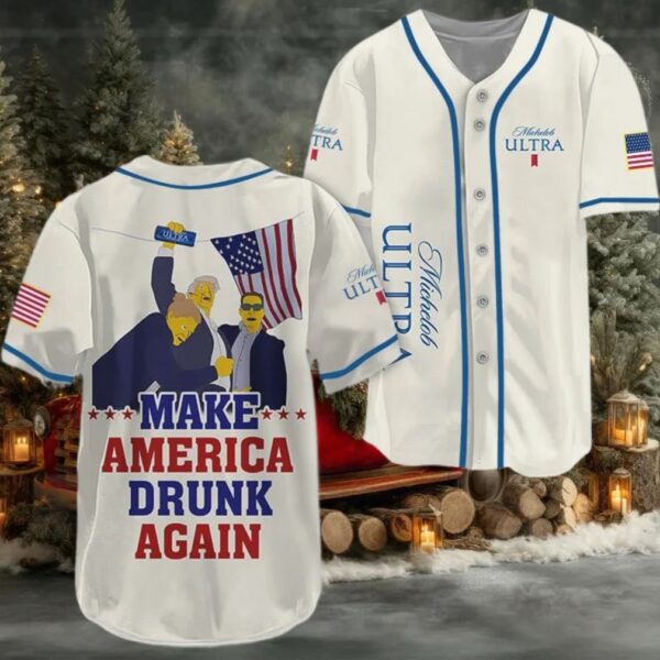 Trump Make American Drunk Michelob Ultra Again Baseball Jersey