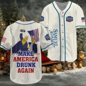 Trump Make American Drunk Samuel Adams Again Baseball Jersey