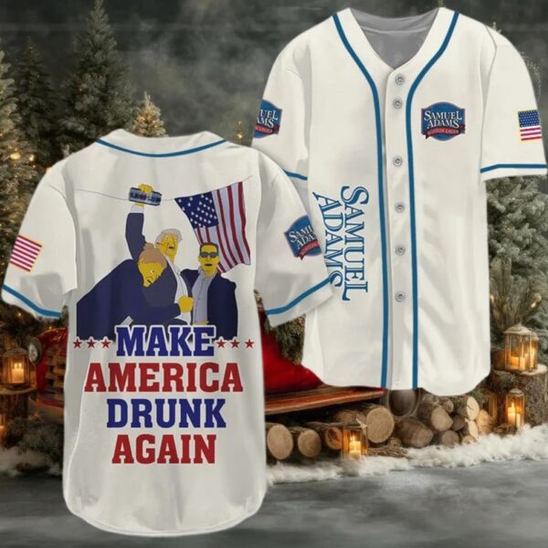 Trump Make American Drunk Samuel Adams Again Baseball Jersey