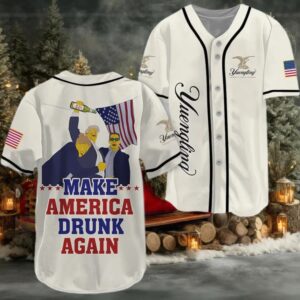 Trump Make American Drunk Yuengling Again Baseball Jersey