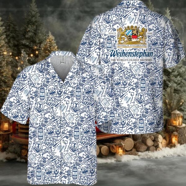 Weihenstephaner Summer Doodle Art Hawaiian Shirt
