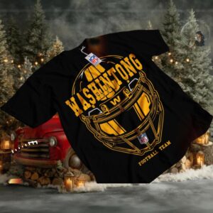 Washington Commanders Men’s Black & Gold Football Helmet T Shirt