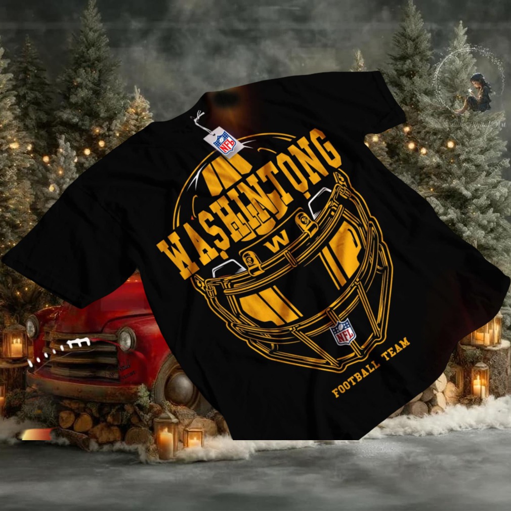 Washington Commanders Men’s Black & Gold Football Helmet T Shirt Washington Commanders Men’s Black & Gold Football Helmet T Shirt