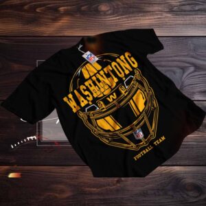 Washington Commanders Men’s Black & Gold Football Helmet T Shirt