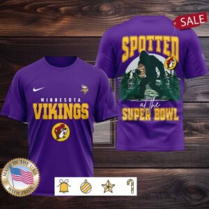 Minnesota Vikings NFL Buc ee’s & Bigfoot Spotted at the Super Bowl Shirt