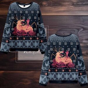 2025 Christmas Man is The Warmest Place to Hide Ugly Christmas Sweaterv