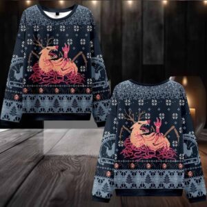 2025 Christmas Man is The Warmest Place to Hide Ugly Christmas Sweaterv