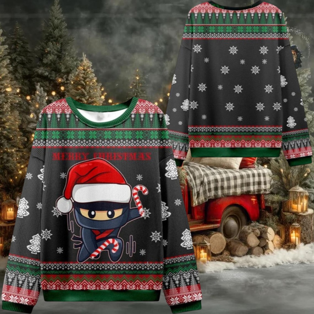 2025 Christmas Ninja Kawai Ugly Christmas Sweater 2025 Christmas Ninja Kawai Ugly Christmas Sweater