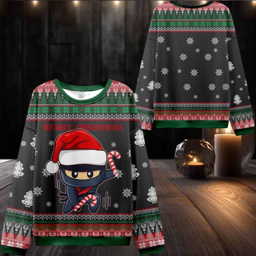 2025 Christmas Ninja Kawai Ugly Christmas Sweater 2025 Christmas Ninja Kawai Ugly Christmas Sweater
