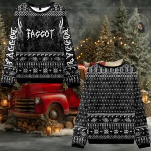 2025 Christmas Punk Faggot Pride Ugly Christmas Sweater