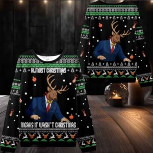 2025 Christmas Reindeer Man Ugly Christmas Sweater