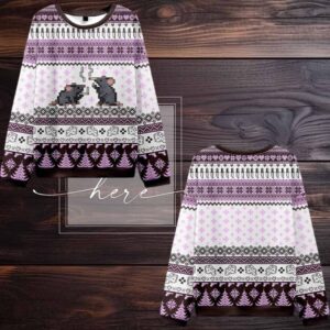 2025 Christmas Smoking Rats Ugly Christmas Sweater