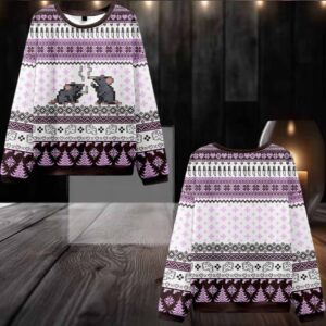2025 Christmas Smoking Rats Ugly Christmas Sweater