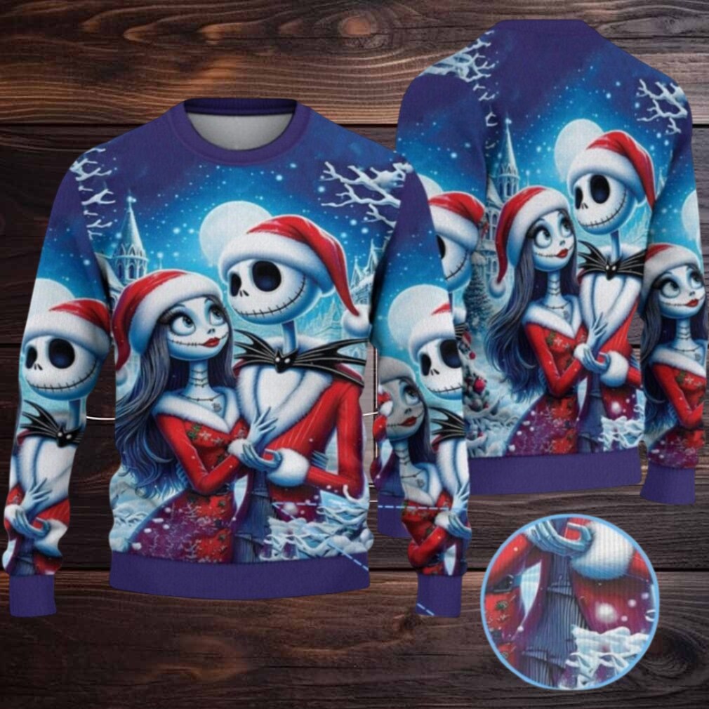2025 Christmas The Nightmare Before Christmas Jack And Sally Ugly Christmas Sweater 2025 Christmas The Nightmare Before Christmas Jack And Sally Ugly Christmas Sweater